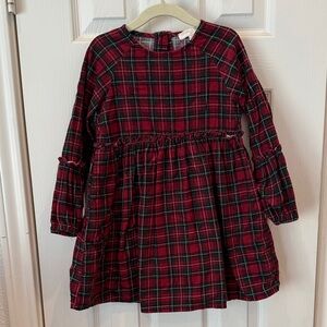 Chelsea & Violet Plaid Kids Dress in Red and Green